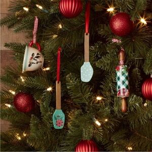 🎄 Pioneer Woman Baking Utensils 4-Piece Ornament Bundle